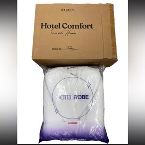 NIB - FLUFF Co. Hotel Comfort Hotel Lounge Robe - S/M  SMALL-MEDIUM  WHITE  $200